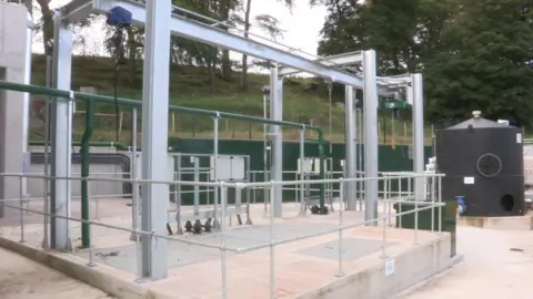 Pipes at the water treatment facility in Ballycastle