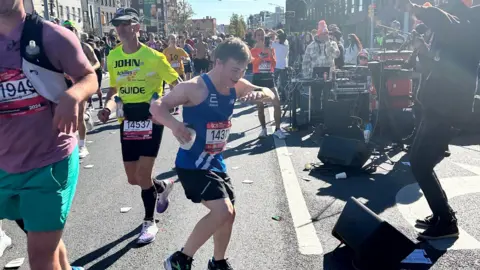 Ceri Hooper Lloyd dancing during the marathon