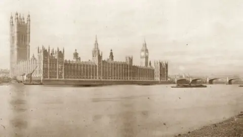 Getty Images The Houses of Parliament, photographed in 1858, the year of the Great Stink