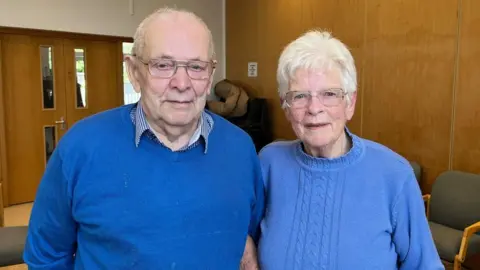 Holly Nichols/BBC Heather Rose and her husband Terry