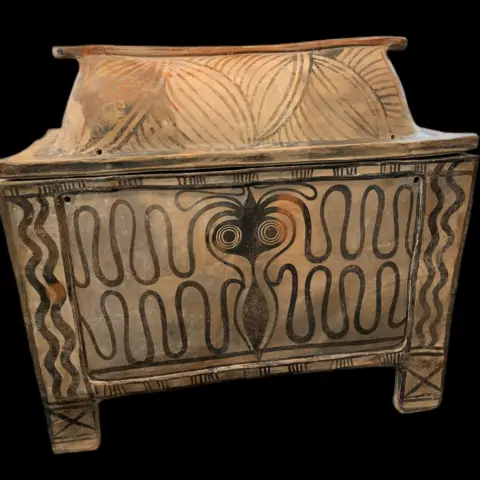 Manhattan District Attorney's Office The Larnax, a small chest for human remains from Greek Island of Crete that dates between 1400-1200BC