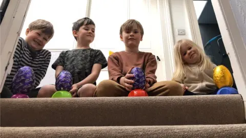 Paul Sawrey Family with eggs