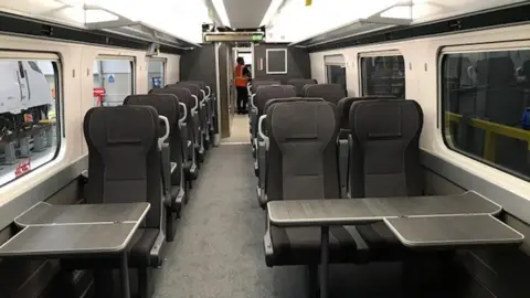 BBC A first class carriage in one of the new trains