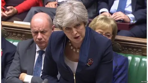 Reuters Damian Green sitting alongside Theresa May at Prime Minister's Questions