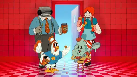 Factory International Cartoon from art exhibition