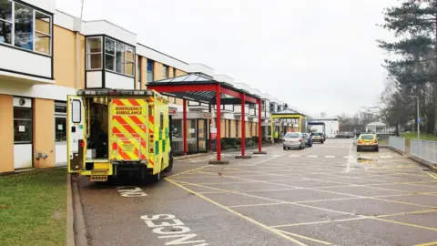 QEHKL Entrance to the Queen Elizabeth Hospital in King's Lynn