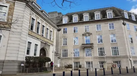 County Hall - a big, brown building, the home of KCC