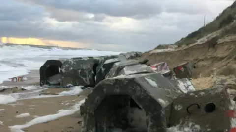 Sea defences at Hemsby