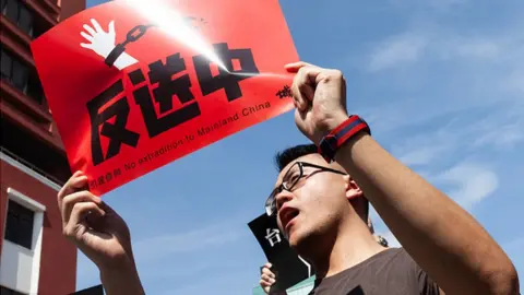 NurPhoto/Getty Images "No extradition to mainland China" was a phrase outright censored