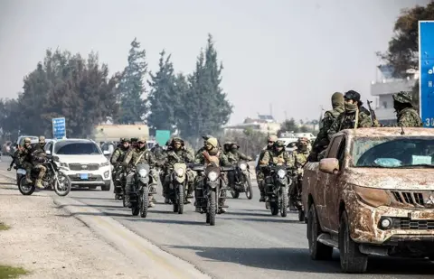 Getty Images Anti-regime armed groups advance in the strategically important Syrian province of Homs, gateway to the capital Damascus - December 6, 2024