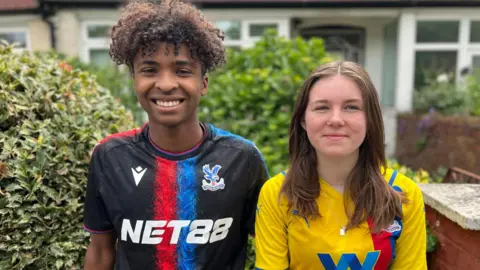 Luka Chijiutomi-Ghosh and Talya Kuleshnyk looking at the camera