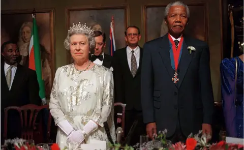 Getty Images The Queen and Nelson Mandela