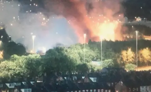 West Yorkshire Fire/WYFRS The fire in Hunslet