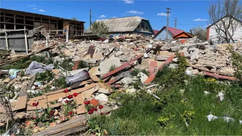 BBC/Hanna Chornous what remains of the family home