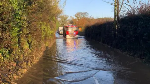 Flooded road