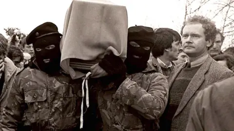 PACEMAKER Paul Faith captured this scene at the funeral of IRA man Brendan Burns