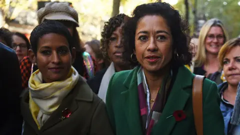 PA Media Samira Ahmed (right) and Naga Munchetty