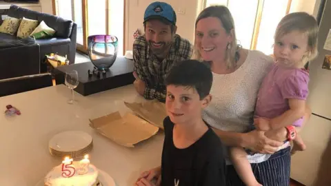 O'Brien family Julia O'Brien with her family