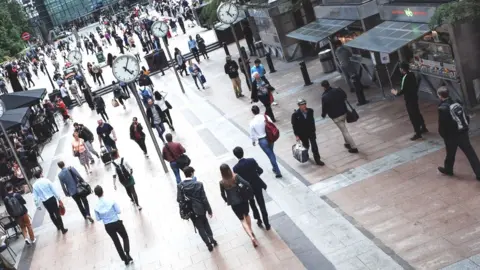 Getty Images Canary Wharf workers