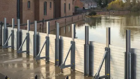 Getty Images Flood defences, Shrewsbury