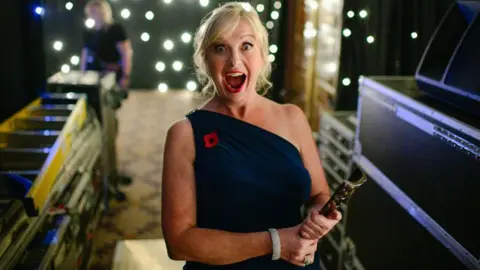 Getty Images Carol Kirkwood, British Academy Scotland Awards at the DoubleTree by Hilton Hotel Glasgow Central.Date: Sunday 3 November 2019.Venue: DoubleTree by Hilton Hotel Glasgow Central.