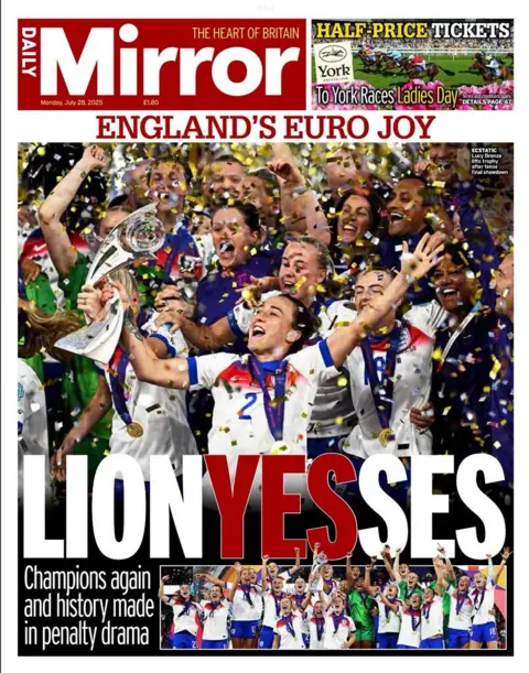 The title says on the first page of the Daily Mirror newspaper: "Leonis".