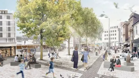 west northamptonshire council Design for market square