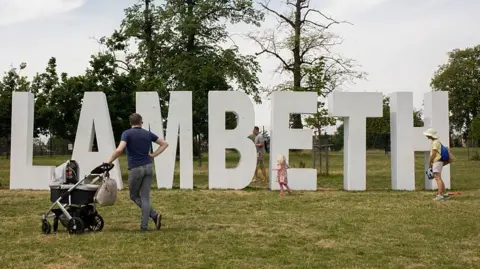 Getty Images A sign saying Love Lambeth (file pic)