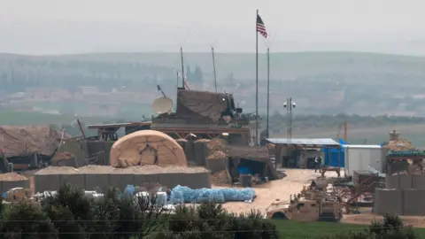 AFP A US-led coalition site on the outskirts of Manbij, 28 December