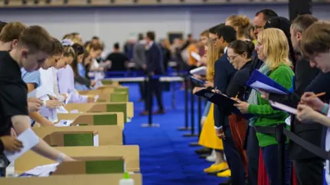 Getty Images Glasgow election counting