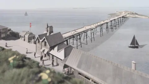 North Somerset Council An image of how Birnbeck Pier could look like after renovations