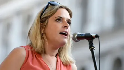 Getty Images Laura Smith at a rally in 2017