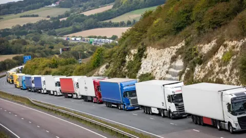 PA Media Lorries on the M20