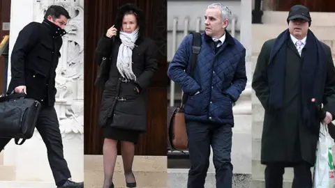 Wales News Service Joel Ishmail, Samantha Bevan, Jeffrey Bevan and Paul Charity are accused