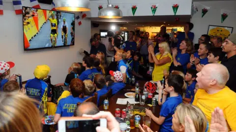 Wales News Service Crowd cheering