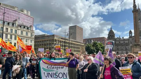 BBC protest in Glasgow