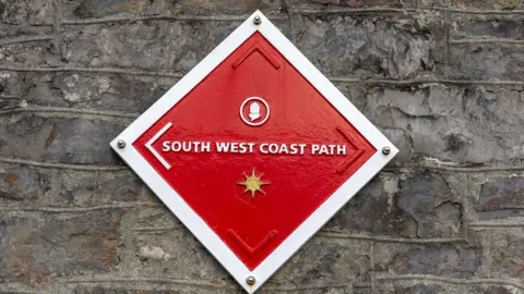 Getty Images South West Coast Path sign