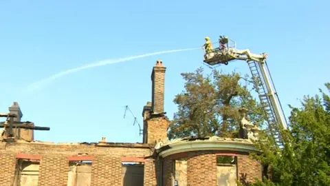 Betley Court fire scene