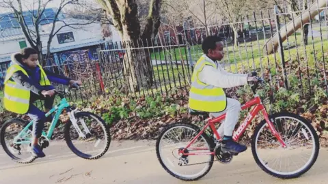 Bristol Somali Youth Voice A group of young people cycling with Bristol Somali Youth Voice