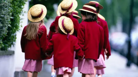 Getty Images Group of school girls 