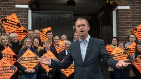 Getty Images Tim Farron during the election