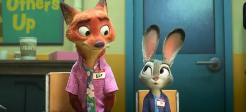 Disney Nick Wilde (the fox) and Judy Hopps (the rabbit) pictured in Zootopia 2 