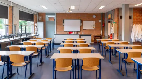 Getty Images Empty classroom. - stock photo.