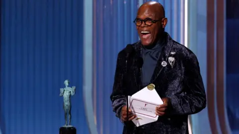 Getty Images US actor Samuel L. Jackson announces "Sinners" as the winner of the award for Outstanding Performance by a Cast in a Motion Picture during the 32nd Annual Actor Awards at the Shrine Auditorium in Los Angeles on March 1, 2026.