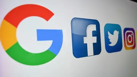 Getty Images Google and Facebook logos