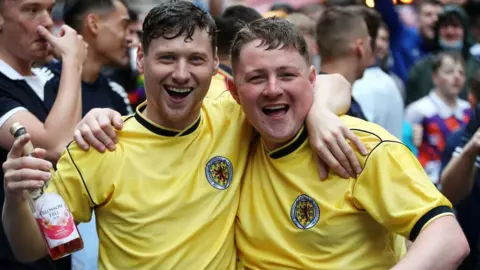 PA Media fans in Leicester Square on Friday