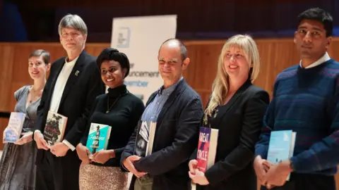 Reuters Booker Prize shortlisted fiction authors Patricia Lockwood, Richard Powers, Nadifa Mohamed, Damon Galgut, Maggie Shipstead and Anuk Arudpragasam