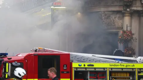 LFB Firefighters at the Admiralty pub