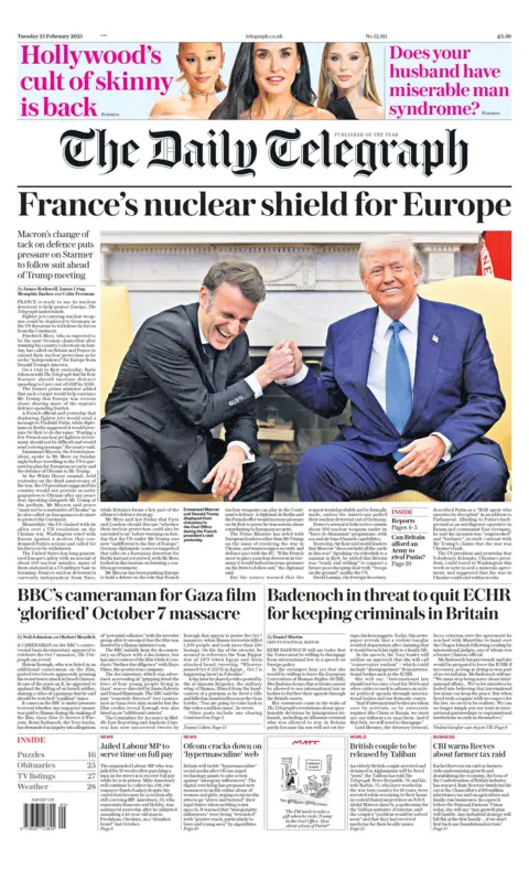 Telegraph front page