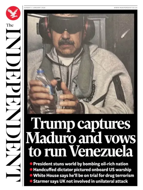  "Trump captures Maduro and vows to run Venezuela."
